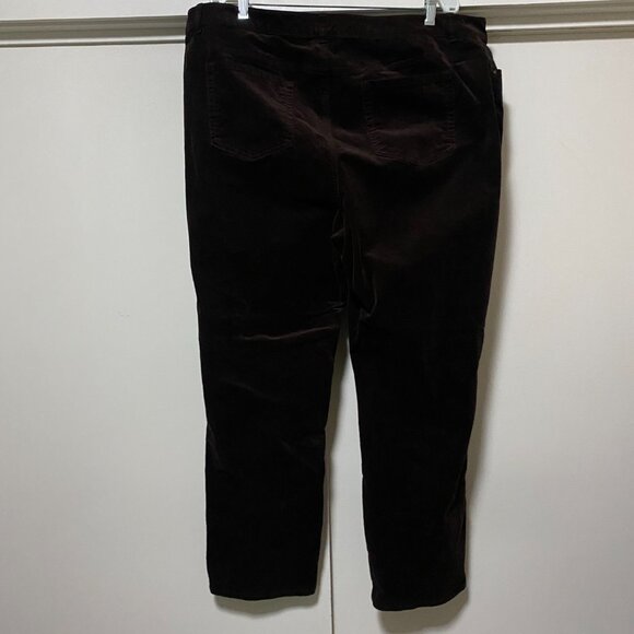 Charter Club Woman, Pop Fit, Lexington straight, brown corduroy pants, size 22W - Picture 6 of 15